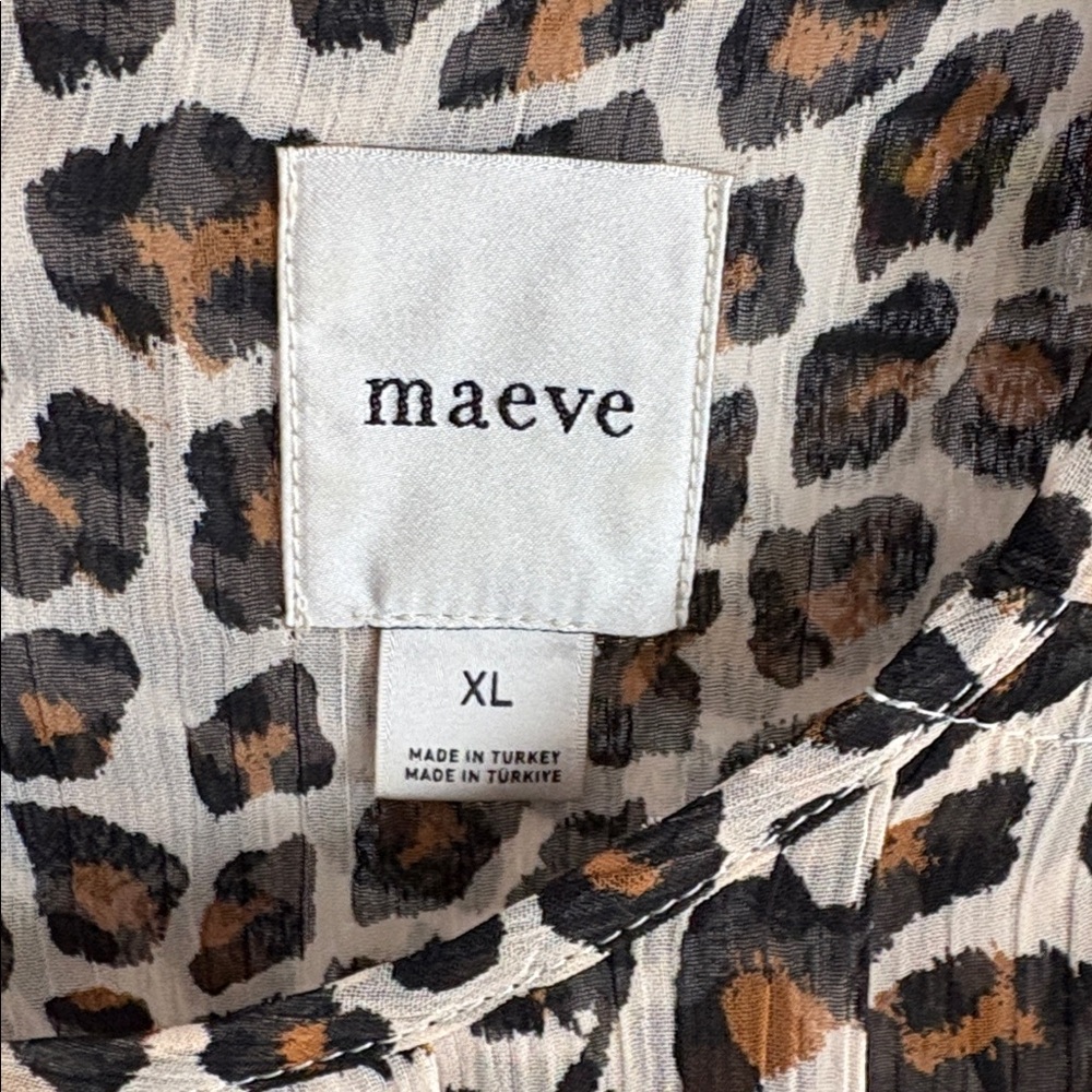 Maeve by Anthropologie Sheer Leopard Blouse - Picture 5 of 6